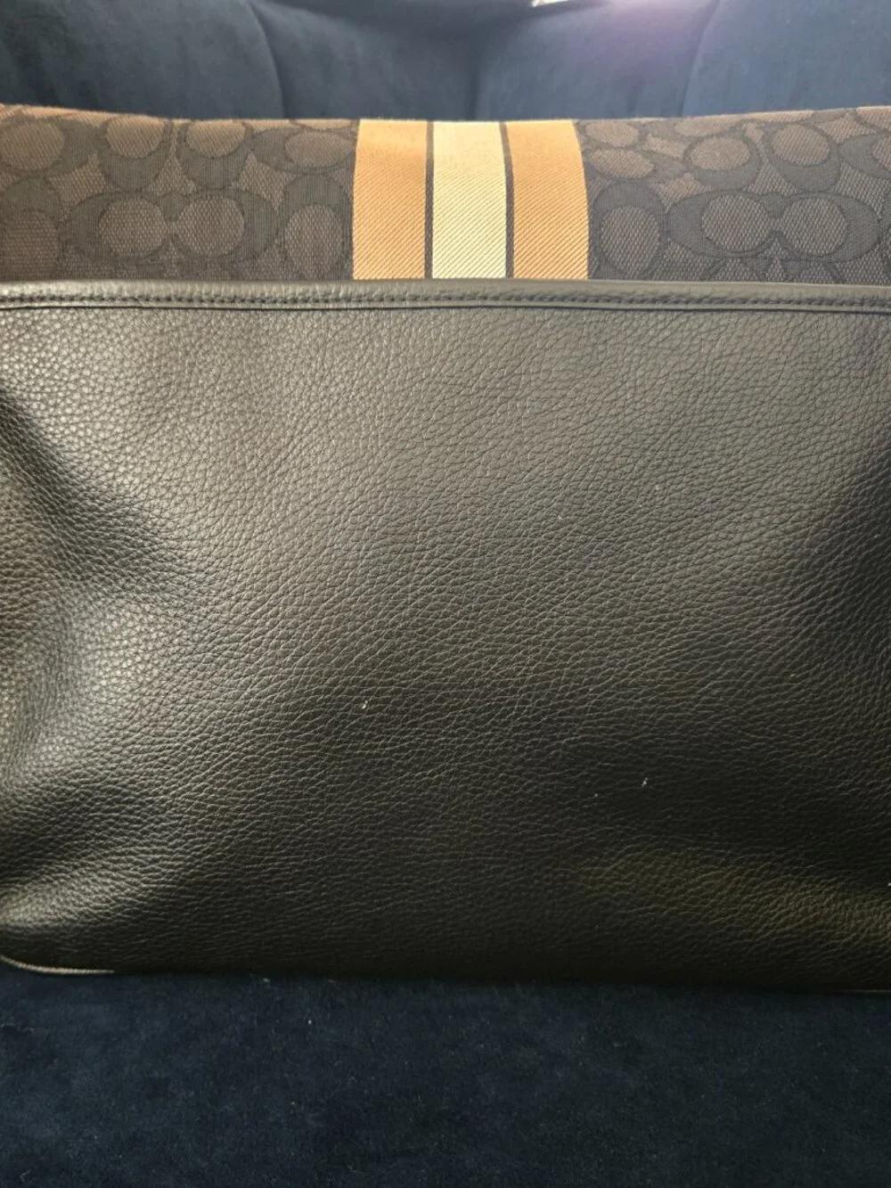 Coach Signature Stripe Flap Shoulder Bag – Discontinued Style